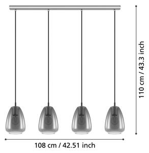 Eglo 98616 - Lampadario a sospensione con filo ALOBRASE 4xE27/40W/230V