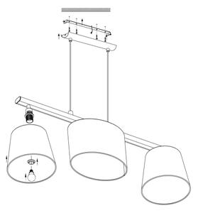 Eglo 98587 - Lampadario a sospensione con filo ALMEIDA 3xE14/25W/230V