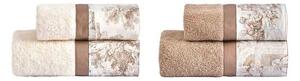 Set asciugamano bagno Toile de jouy Biancoperla 4 pezzi
