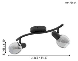 Eglo 98625 - Luce Spot POLLICA 2xE14/28W/230V