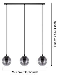 Eglo 98652 - Lampadario a sospensione con filo ARISCANI 3xE27/40W/230V