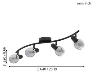 Eglo 98626 - Luce Spot POLLICA 4xE14/28W/230V
