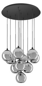 Eglo 98654 - Lampadario a cavo ARISCANI 10xE27/40W/230V nero/cromo lucido