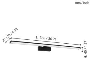 Eglo 98677 - Illuminazione a LED per specchi da bagno PANDELLA 1 LED/14W/230V IP44