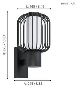 Eglo 98721 - Applique da esterno RAVELLO 1xE27/28W/230V IP44