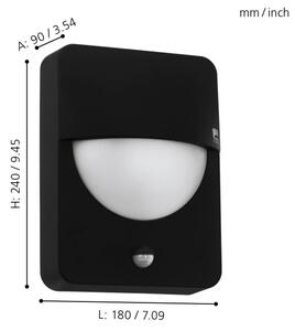Eglo 98705 - Lampada da esterno con sensore SALVANESCO 1xE27/28W/230V IP44