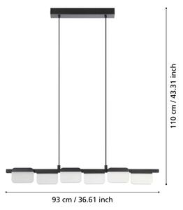 Eglo 98876 - Lampadario LED Dimmerabile su corda ERVIDEL 6xLED/4,5W/230V