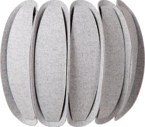 Applique decorativa SPENCER, grigio-tonalità di grigio-nero, 1xE27x40W, feltro, dimensioni: 24x24x15 cm, IP20, Lucide