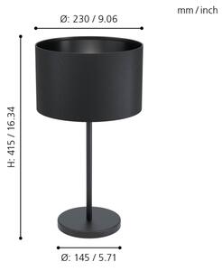 Eglo 99045 - Lampada da tavolo MASERLO 1xE27/40W/230V