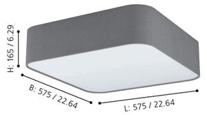 Eglo 99092 - Plafoniera PASTERI SQUARE 5xE27/25W/230V