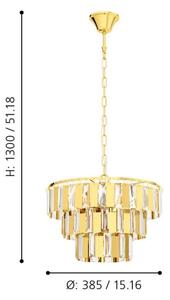 Eglo 99098 - Lampadario a sospensione con catena ERSEKA 5xE14/40W/230V