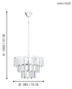 Eglo 99095 - Lampadario a sospensione con catena ERSEKA 5xE14/40W/230V