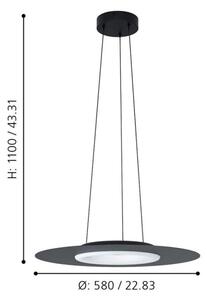 Eglo 99125 - Lampadario a sospensione con filo LED RGB COMPO ROSSO-C LED/16W/230V + T