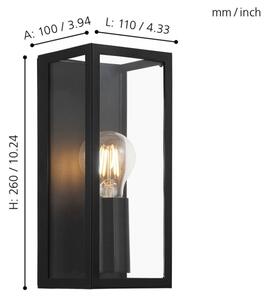 Eglo 99123 - Applique bagno AMEZOLA 1xE27/60W/230V IP44