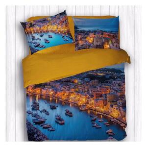 Completo Lenzuola Copriletto Matrimoniale Botticelli Home in Stampa Digitale 4D Procida