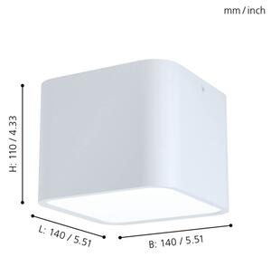 Eglo 99281 - Plafoniera GRIMASOLA 1xE27/28W/230V