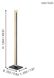 Eglo 99296 - Lampada da terra dimmerabile a LED CAMACHO LED/22W/230V