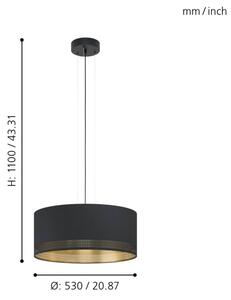 Eglo 99274 - Lampadario a sospensione con filo ESTEPERRA 3xE27/40W/230V