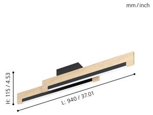 Eglo 99292 - Plafoniera LED dimmerabile CAMACHO 2xLED/10W/230V