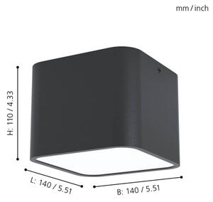 Eglo 99283 - Plafoniera GRIMASOLA 1xE27/28W/230V