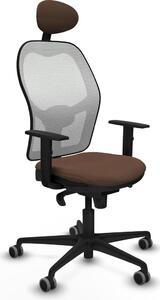 Sedia da ufficio con poggiatesta Jorquera Piqueras y Crespo 1D036G1 Bianco Marrone scuro