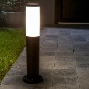 Palo della luce da giardino Travis H45 cm, E27 in inox, nero IP44 INSPIRE