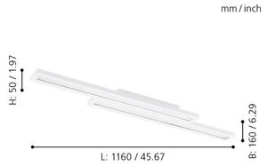 Eglo 99412 - Plafoniera LED RGB dimmerabile SALITERAS-C 2xLED/10W/230V
