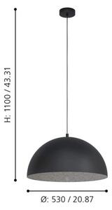 Eglo 99452 - Lampadario a sospensione con filo GAETANO 1xE27/40W/230V