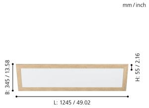 Eglo 99473 - Plafoniera a LED PIGLIONASSO, 32W/230V, 345x1245 mm