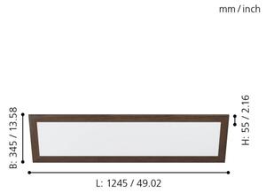 Eglo 99476 - Plafoniera LED PIGLIONASSO LED/32W/230V 345x1245 mm