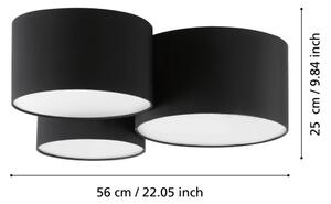 Eglo 99508 - Plafoniera PASTORE 3xE27/60W/230V