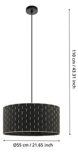 Eglo 99525 - Lampadario su corda MARASALES 1xE27/40W/230V d. 55 cm