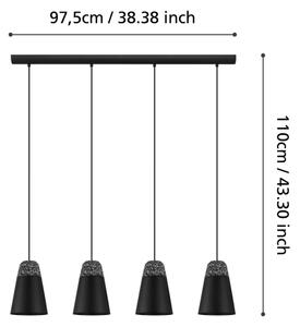Eglo 99545 - Lampadario a sospensione su cavo CANTERRAS 4xE27/40W/230V