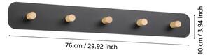 Eglo 99596 - LED Appendiabiti a parete con luce CIVITATE LED/18W/230V