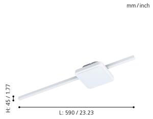 Eglo 99607 - Plafoniera LED SARGINTO LED/6,3W/230V + LED/5,4W