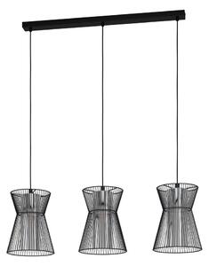 Eglo 99634 - Lampadario su corda MASETA 3xE27/40W/230V nero