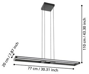 Eglo 99681 - Lampadario a sospensione con filo LED dimmerabile SALVILANAS-Z LED/33W/230V 2700-6500K