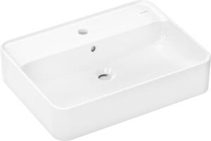 Hansgrohe Xuniva Q lavabo à poser, SmartClean, avec trop-plein, 1 trou pour robinet, 600x450mm, blanc, 61082450, 61082450