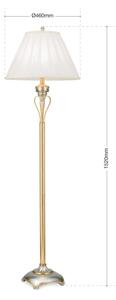 Orion Stl 12-1097/1 - Lampada con piedistallo TIZIA 1xE27/60W/230V bianco/oro/patina