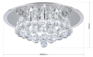 Orion DLU 2378/4/38-Plafoniera di cristallo GLORIA 4xG9/40W/230V diametro 38 cm cromo