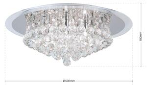 Orion DLU 2378/6/50-Plafoniera di cristallo GLORIA 6xG9/40W/230V diametro 50 cm cromo