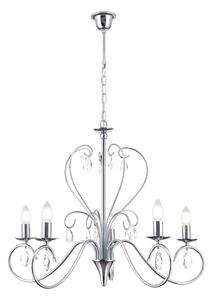 Orion LU 1658/5 - Lampadario di cristallo a sospensione con catena ALESSIA 5xE14/40W/230V cromo lucido