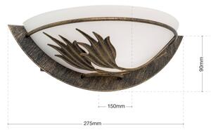 Orion WA 2-1196/1 - Applique FLEUR 1xE14/60W/230V bronzo