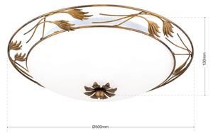 Orion DL 7-509/50 - Plafoniera FLEUR 3xE27/60W/230V diametro 50 cm bronzo