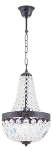Orion HL 6-1551/1 - Lampadario di cristallo a sospensione con catena ARILA 1xE27/60W/230V marrone/patina