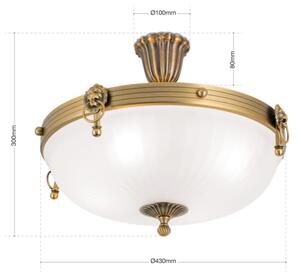 Orion DL 7-523/43 - Lampadario a plafone ROCCA 4xE27/60W/230V diametro 43 cm bronzo/bianco