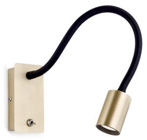Orion WA 2-1342 - LED Lampada flessibile da parete piccola KURT LED/5W/230V oro