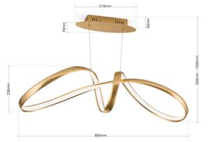 Orion HL 6-1663 - Lampadario LED dimmerabile CIRCUS LED/36W/230V oro