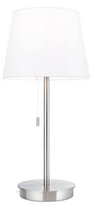 Orion LA 4-1205/1 - Lampada da tavolo con porta USB LUDWIG 1xE27/40W/230V bianco/cromo
