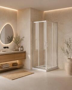 Box doccia 70x90 Nuvola Slim scorrevole 6 mm trasparente cromo H 190